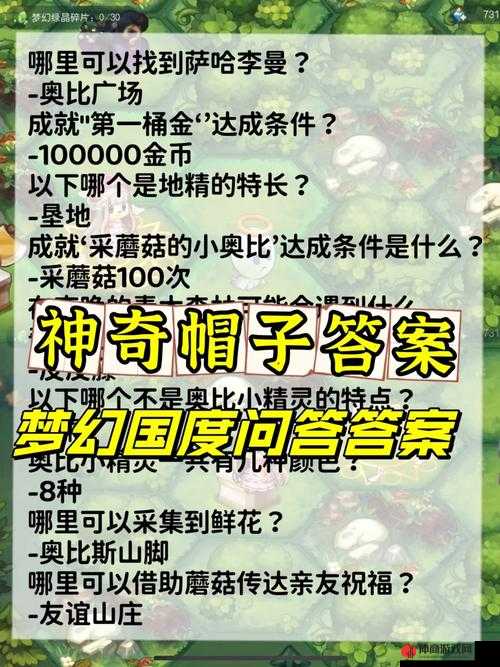 奥比岛梦幻国度第一宫全面解析，问答答案全攻略指南